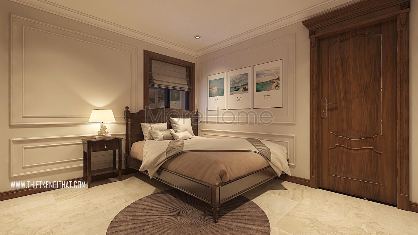 Thiết kế nội thất phòng ngủ biệt thự Vinhomes GreenBay HL30 